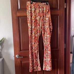 Floral flare pants
